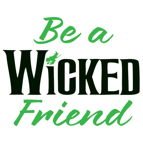 Be a Wicked Friend title treatment stacked